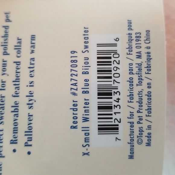 NWT Beautiful Pet Sweater - Picture 7 of 7